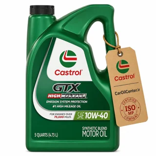روغن موتور کاسترول جی تی ایکس های میلیج نیمه سنتتیک 10W40 حجم ۴.۷۳ لیتر (Castrol)