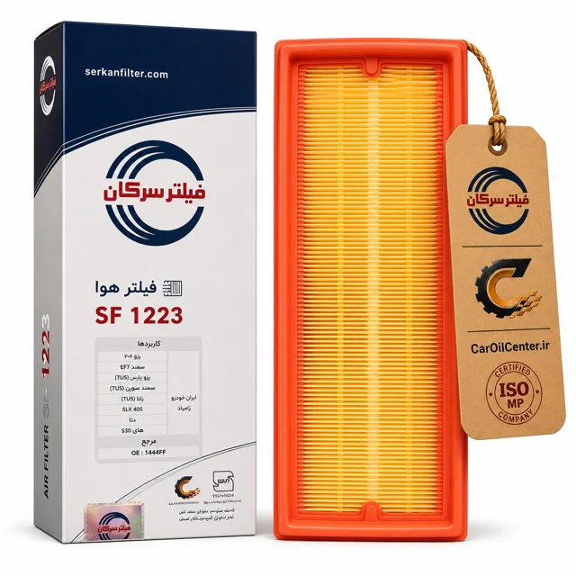 فیلتر هوا سرکان مدل SF1223 مناسب پژو 206 TU5  (Serkan Filter)