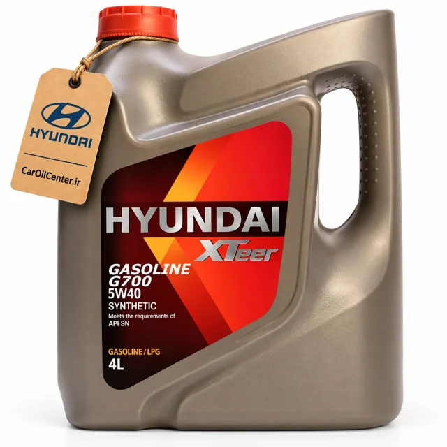 روغن موتور هیوندای اکستیر G700 5W-40 API SN حجم 4 لیتری (Hyundai XTeer)