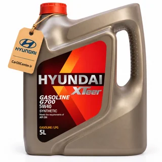روغن موتور هیوندای اکستیر G700 5W-40 API SN حجم ۵ لیتری (Hyundai XTeer)