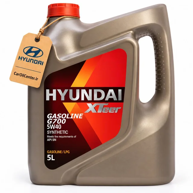 روغن موتور هیوندای اکستیر G700 5W-40 API SN حجم ۵ لیتری (Hyundai XTeer)