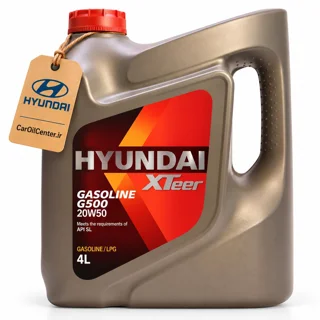 روغن موتور هیوندای اکستیر G500 20W-50 API SL حجم 4 لیتر (Hyundai XTeer)
