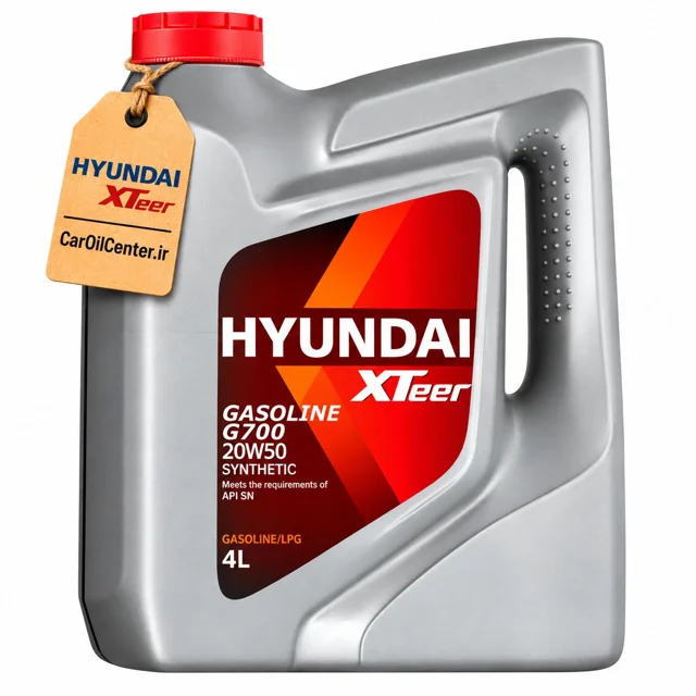 روغن موتور هیوندای اکستیر G700 20W50 SN حجم ۴ لیتری (Hyundai XTeer)